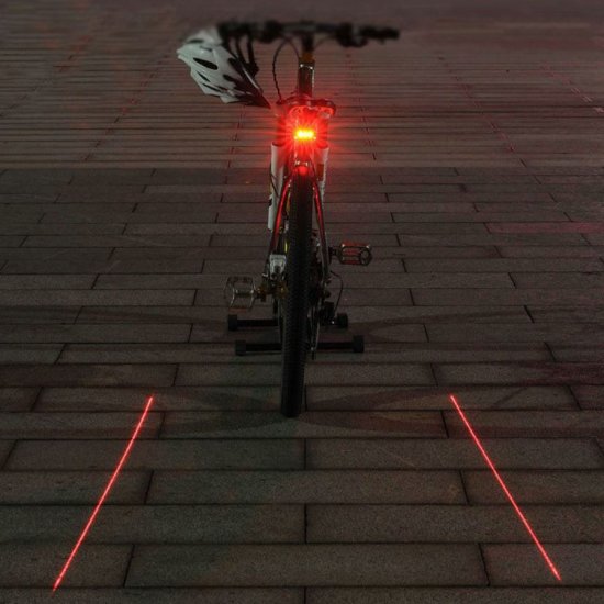 Cykellampe med laser - Klik på billedet for at lukke