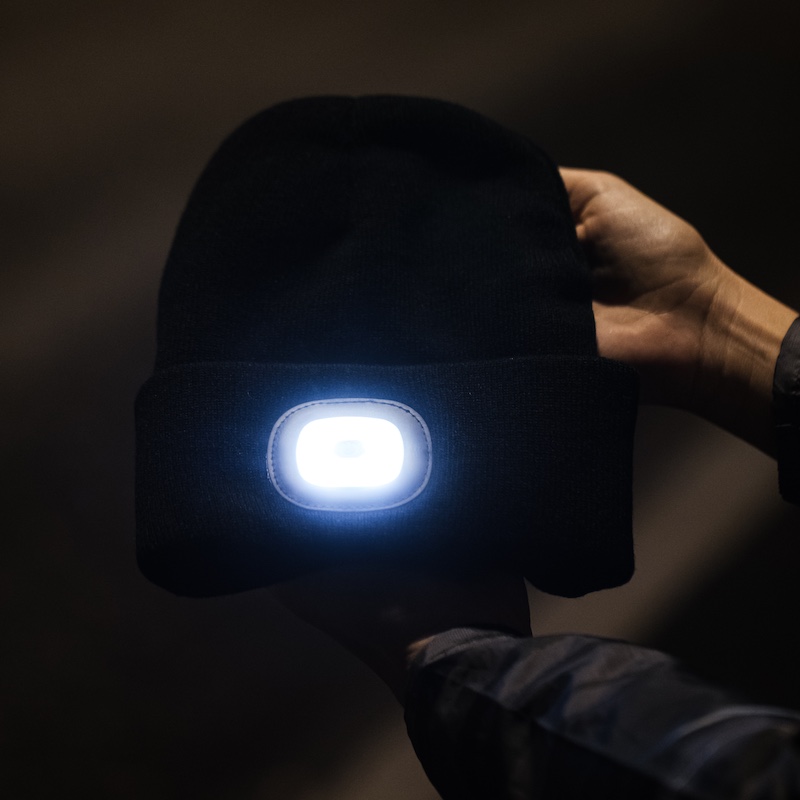 Varm LED-Beanie