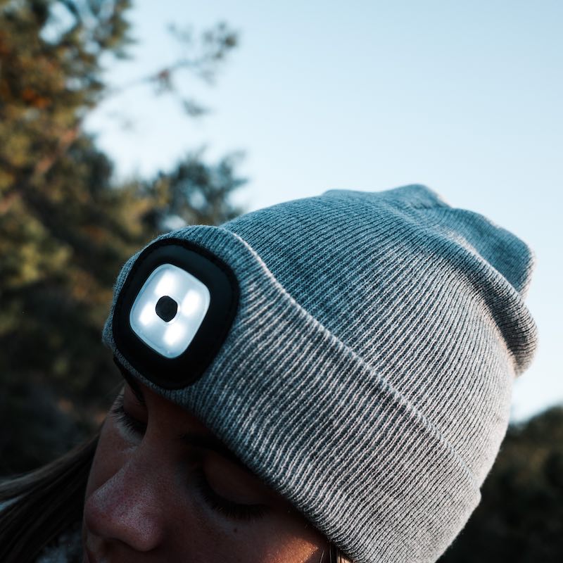 Varm LED-Beanie