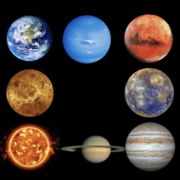 Trådløs rumprojektor - 8 planeter